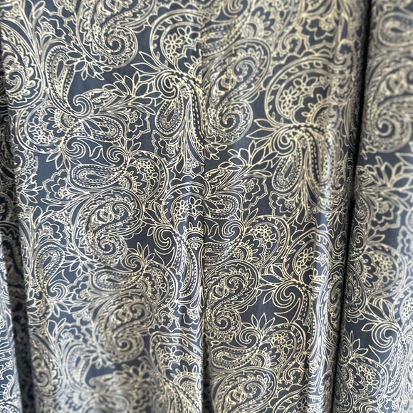 Ivy Street Blue and White Paisley Print Spaghetti strap wide-leg Romper size 2X - Picture 3 of 4